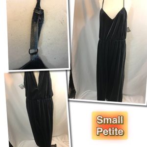 Fabulous Velvet Jumpsuit shiny gray